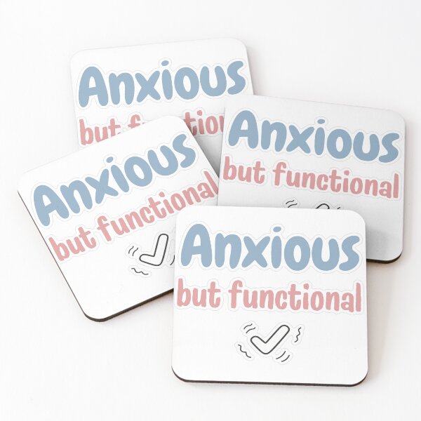 Item preview, Anxious But Functional Pastel Sticker designed and sold by MindfulMischief.
