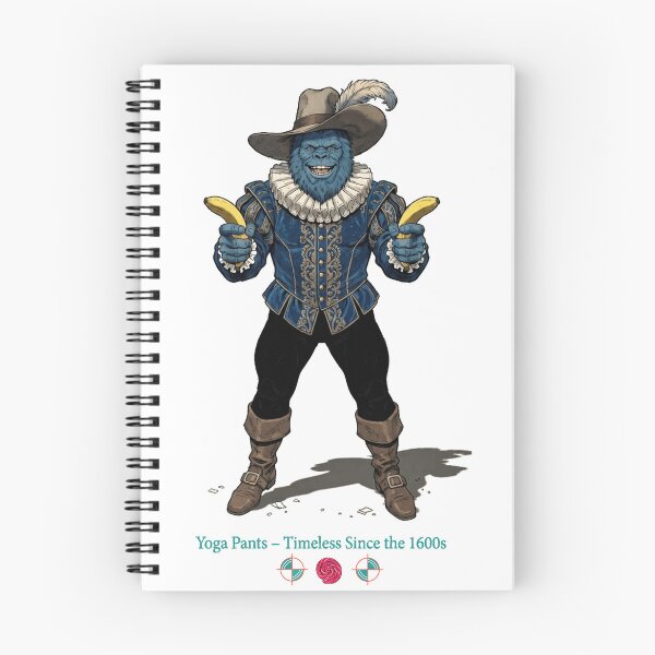 Item preview, 17th-Century Blue Bigfoot Funny Meme Yoga Pants Retro Vintage Design designed and sold by Whimsy Trail Co.