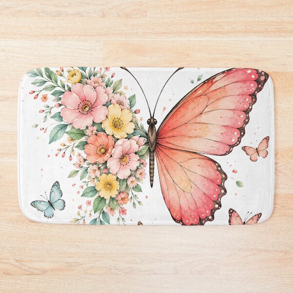 Item preview, Fearless Watercolor Floral Butterfly Illustration designed and sold by Pure Craft.
