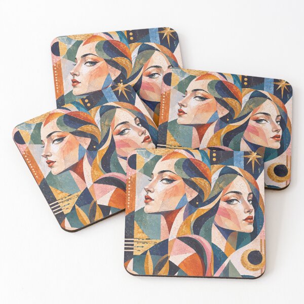 Item preview, Gemini Zodiac Painting – Duality of the Twins designed and sold by GalleryKauffeld.