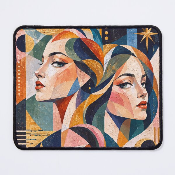 Item preview, Gemini Zodiac Painting – Duality of the Twins designed and sold by GalleryKauffeld.