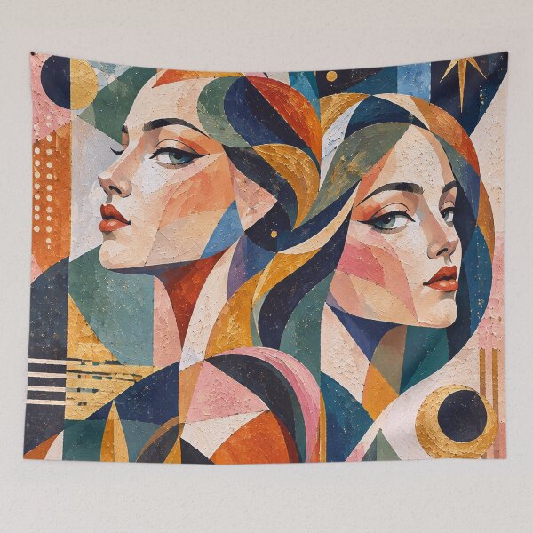 Item preview, Gemini Zodiac Painting – Duality of the Twins designed and sold by GalleryKauffeld.