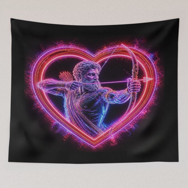 Item preview,  Neon Cupid Arrow of Love - Vaporwave Greek Mythology designed and sold by Breezes-of-Ida.