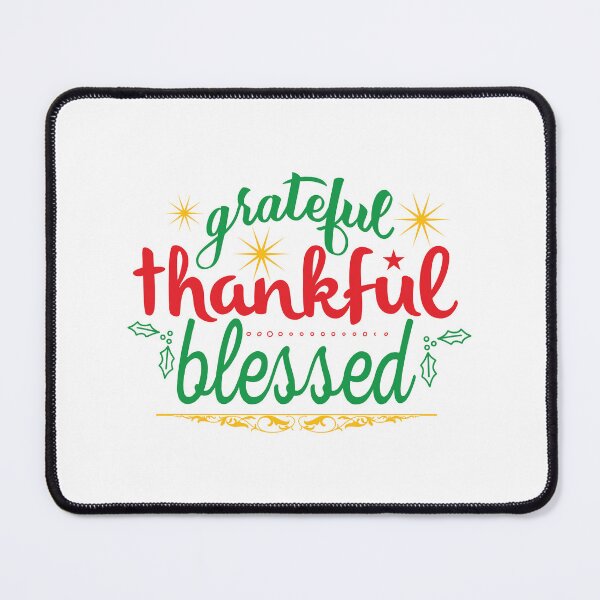 Item preview, Grateful Thankful Blessed Christmas Quote Holiday Vibes designed and sold by FuzionRaptor.