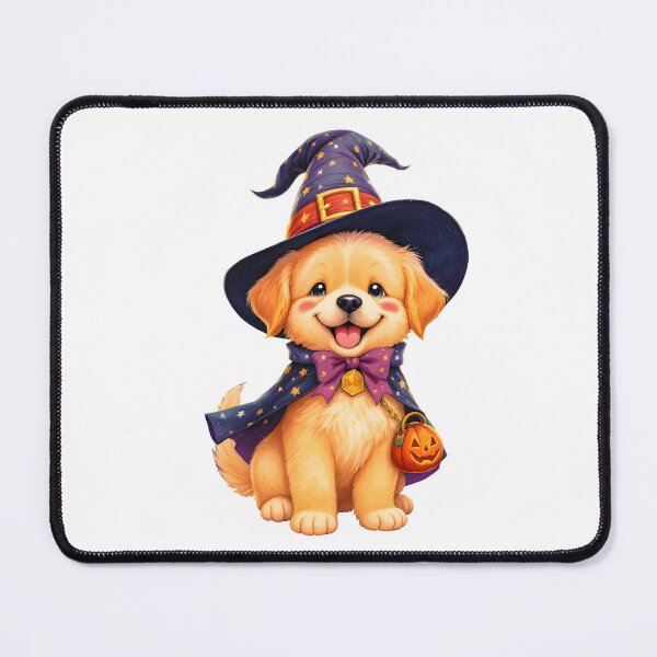 Item preview, Cute Halloween Golden Retriever Art designed and sold by Kedspicedesign.