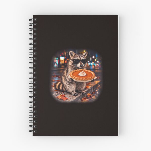 Item preview, Raccoon Wearing Sunglasses Holding Pumpkin Pie Funny Trash Panda designed and sold by DYALEEZ-XCR.