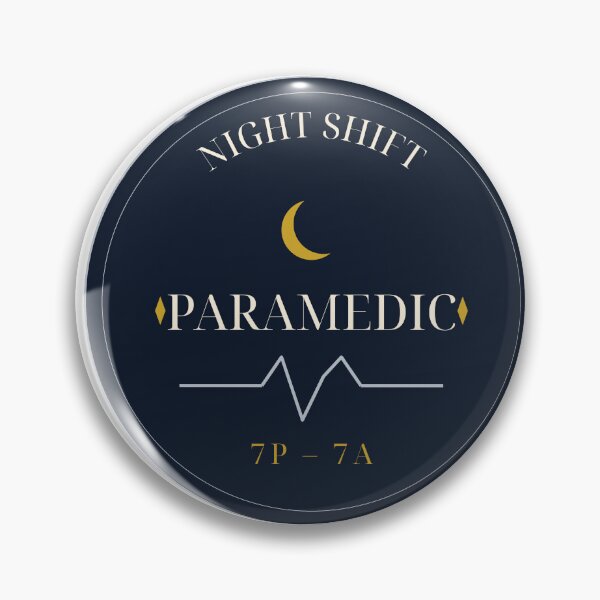 Item preview, Night Shift Paramedic Shirt, 7P-7A EMS Badge Tee Gift designed and sold by thestevebro.