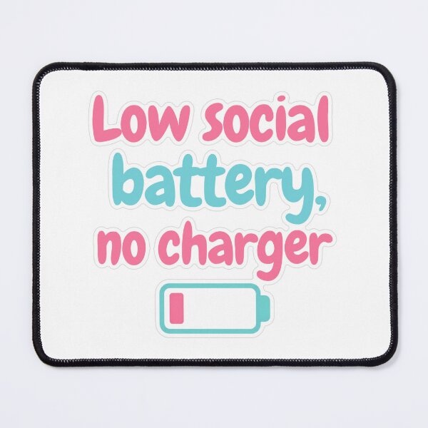 Item preview, Low Social Battery No Charger Pastel Sticker designed and sold by MindfulMischief.