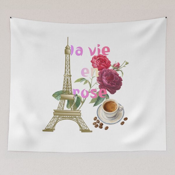 Item preview, la vie en rose vintage Paris aesthetic typography designed and sold by stileepensieri.