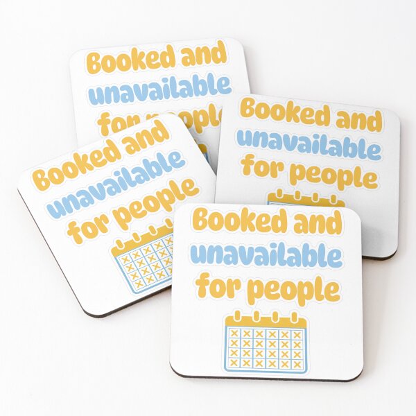 Item preview, Booked And Unavailable For People Pastel Sticker designed and sold by MindfulMischief.