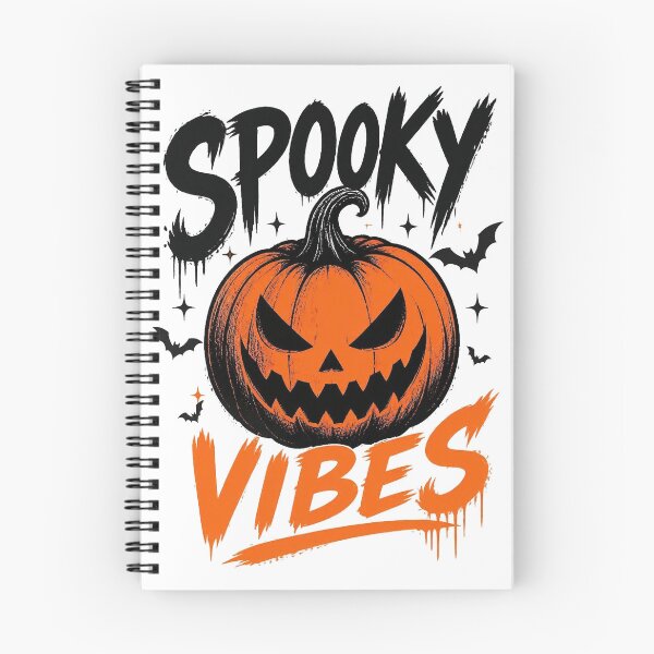 Item preview, Spooky Vibes Halloween Pumpkin Graphic T-Shirt Design designed and sold by BoldPowStudio.