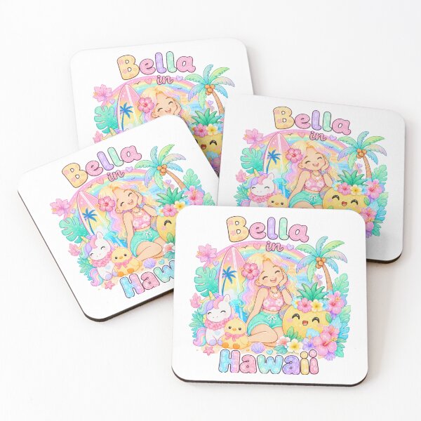 Item preview, Bella Name Gift Rainbow Kawaii Hawaii Pastel Summer designed and sold by TheChalkyFox.