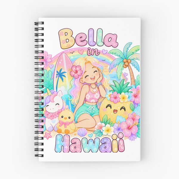 Item preview, Bella Name Gift Rainbow Kawaii Hawaii Pastel Summer designed and sold by TheChalkyFox.