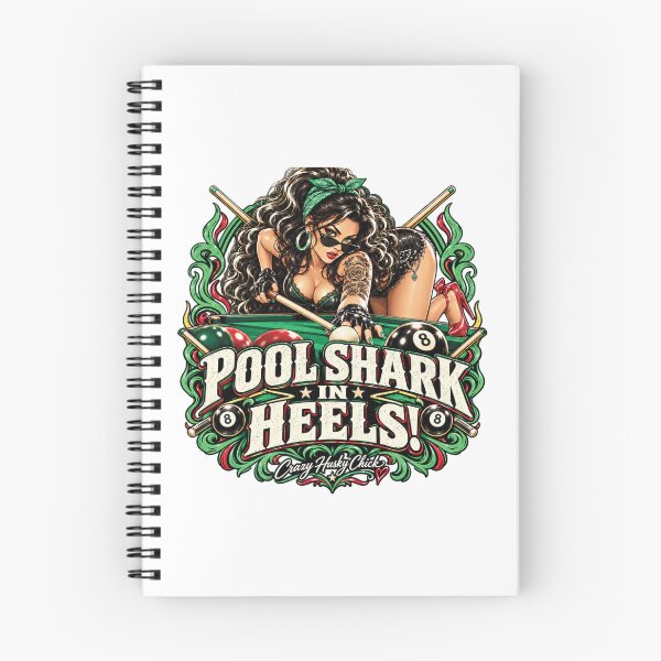 Item preview, Pool Shark in Heels | Sexy Retro Women’s Billiards Pin-Up Design designed and sold by Crazyhuskychick.