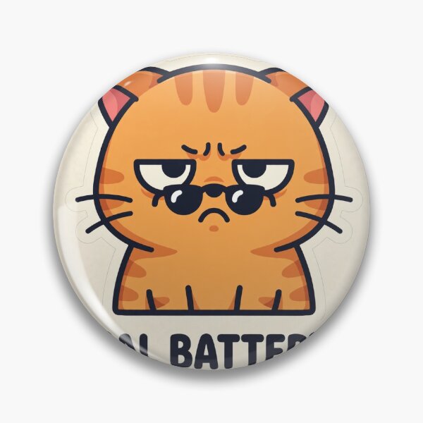 Item preview, Social Battery 1% Funny Grumpy Cat designed and sold by WhaleStore.