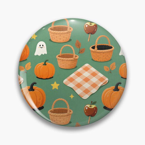 Item preview, Pumpkin Patch Picnic Ghost Pattern designed and sold by Mimoshi ⭐⭐⭐⭐⭐.