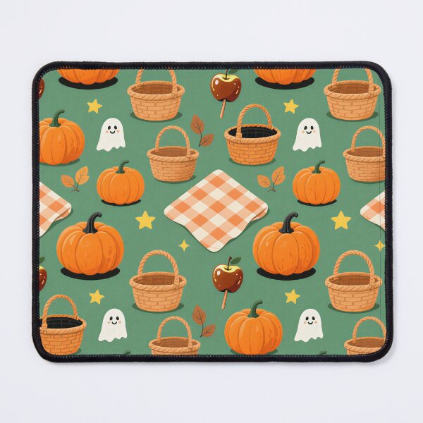 Item preview, Pumpkin Patch Picnic Ghost Pattern designed and sold by Mimoshi ⭐⭐⭐⭐⭐.