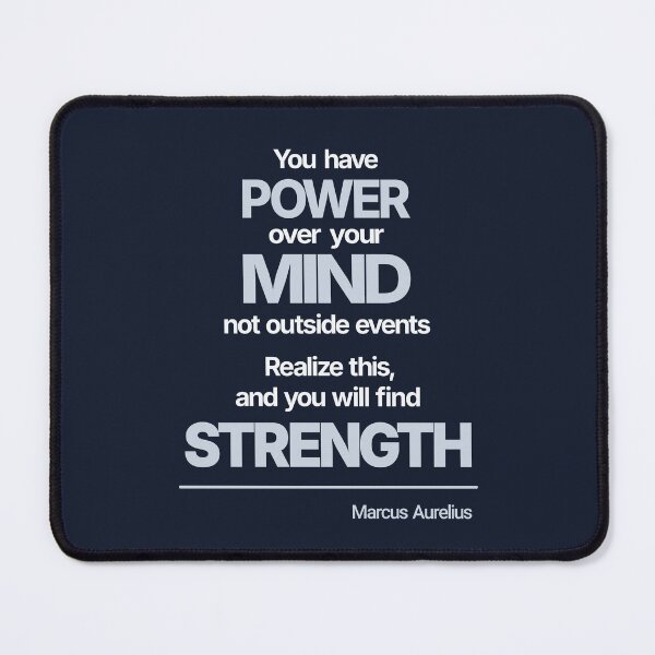 Item preview, You Have POWER Over Your Mind - Marcus Aurelius - Stoic Minimalist Quote - Light Version designed and sold by Stoic Core.