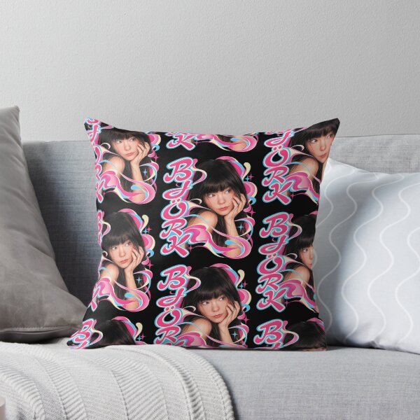 Item preview, Bjork Y2K Retro Pop Art Pink Cyan Alternative Music Graphic designed and sold by GlitchGridArt.