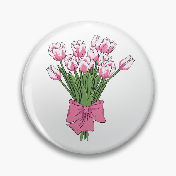Item preview, Illustration with pink tulips designed and sold by RizikCat.