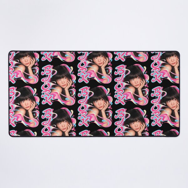 Item preview, Bjork Y2K Retro Pop Art Pink Cyan Alternative Music Graphic designed and sold by GlitchGridArt.