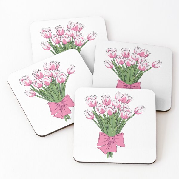 Item preview, Illustration with pink tulips designed and sold by RizikCat.