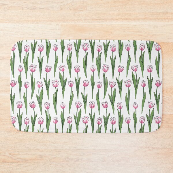 Aperçu de l'œuvre Illustration avec des tulipes roses créée et vendue par RizikCat.