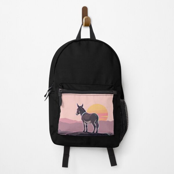 Item preview, Retro Donkey at Sunset – Minimalist Countryside Illustration designed and sold by Dogandesighn.