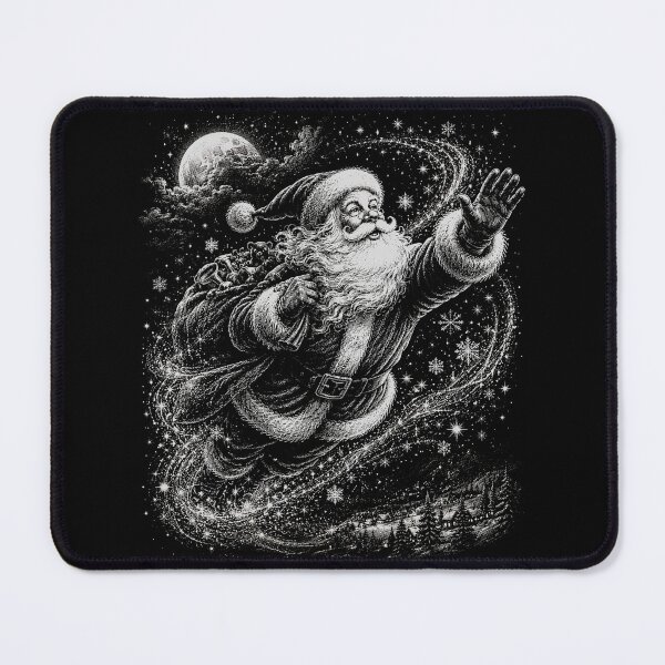 Item preview, Vintage Santa Claus Flying with Gifts Under a Starry Sky Christmas designed and sold by SOUFIANE1991.