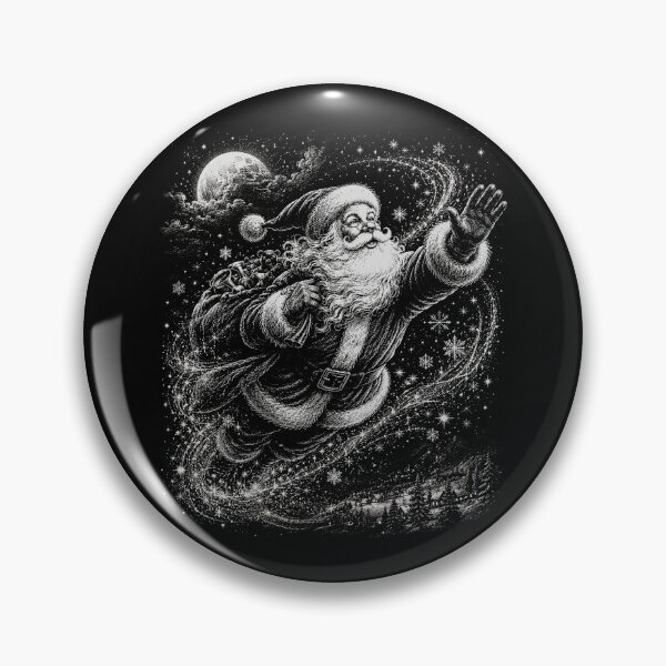Item preview, Vintage  Santa Claus Flying with Gifts Under a Starry Sky Christmas  designed and sold by SOUFIANE1991.