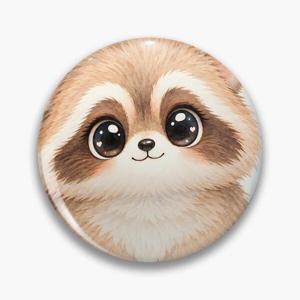 Item preview, Cute Kawaii Fluffy Baby Raccoon Watercolor Art designed and sold by Pure Craft.