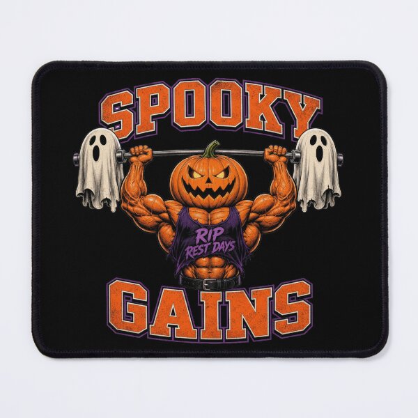 Item preview, Spooky Gains Halloween Pumpkin Bodybuilder Funny Gym Design designed and sold by Cary-s.