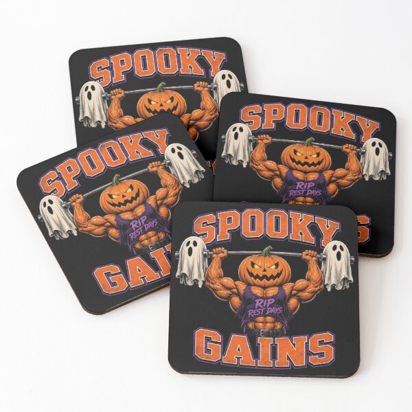Item preview, Spooky Gains Halloween Pumpkin Bodybuilder Funny Gym Design designed and sold by Cary-s.