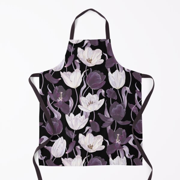 Item preview, Dark Purple Tulips Black Seamless Pattern designed and sold by ​Jyoti Digital Artist.