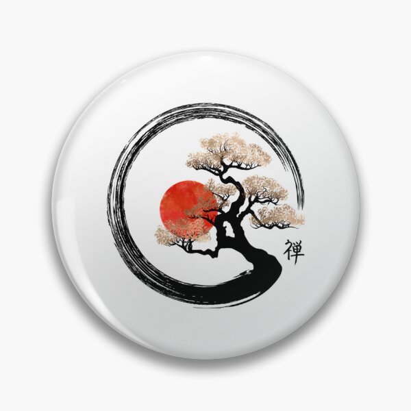 Item preview, Enso Circle And Bonsai Tree On Canvas designed and sold by MissionOne.
