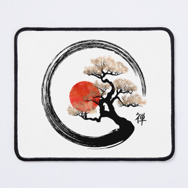 Item preview, Enso Circle And Bonsai Tree On Canvas designed and sold by MissionOne.