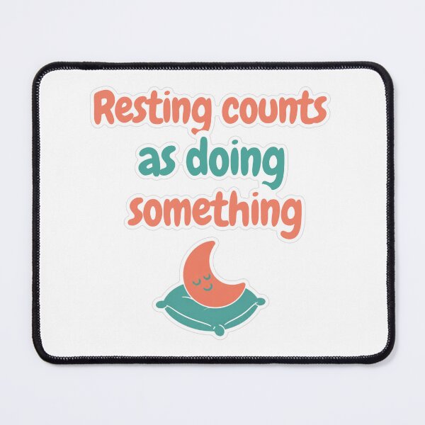 Item preview, Resting Counts As Doing Something Pastel Sticker designed and sold by MindfulMischief.