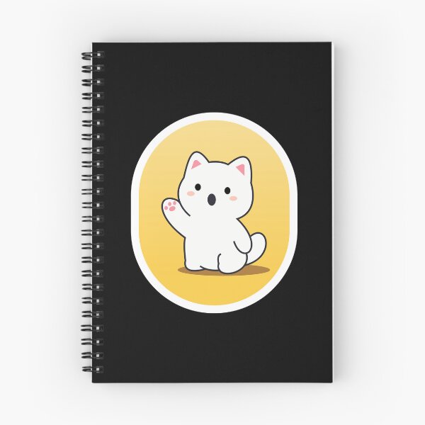 Item preview, Cute Waving Cat Badge Illustration designed and sold by AhmedZouita.