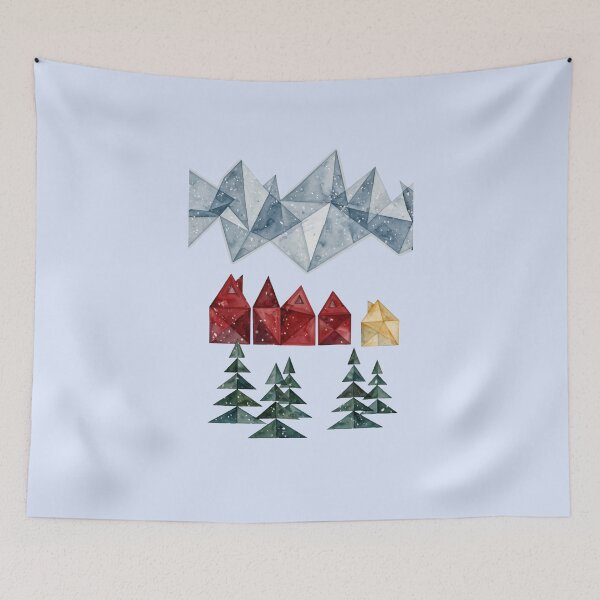 Item preview, Scandinavian Winter in Modern Origami by PanaluPrint designed and sold by PanaluPrint .