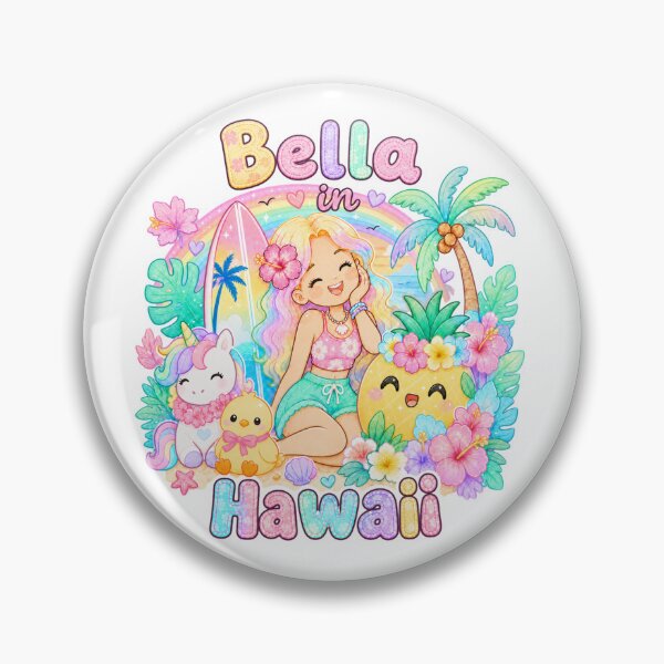 Item preview, Cute Bella Hawaii Rainbow Vacation Pastel Aesthetic designed and sold by TheChalkyFox.