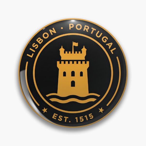 Item preview, Vintage Circular Badge Lisbon Portugal Belem Tower Crest Vector designed and sold by Shutter-Dragon.