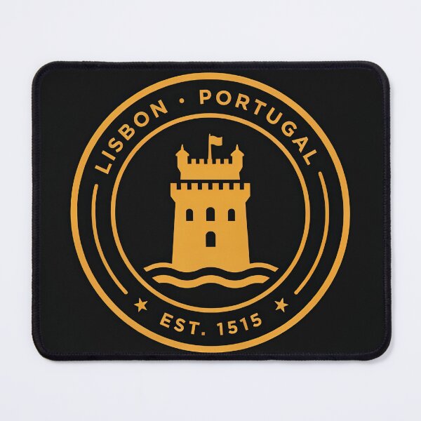 Item preview, Vintage Circular Badge Lisbon Portugal Belem Tower Crest Vector designed and sold by Shutter-Dragon.