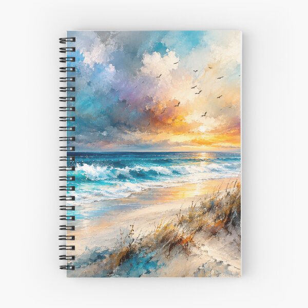 Item preview, Golden Tides at Twilight - Teal and Gold Coastal Sunset Ocean Art designed and sold by Joey Santiago.