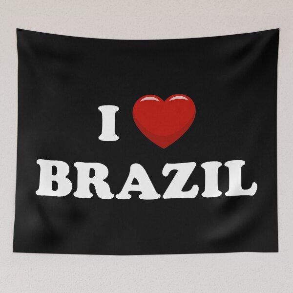 Item preview, I Love Brazil / I Heart Brazil (White text with red heart) designed and sold by STUDIO-72.