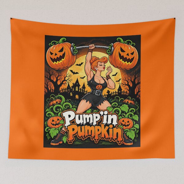 Item preview, Pumpkin Power, Polished Nails – Halloween Fitness Freaks designed and sold by Artekinium.