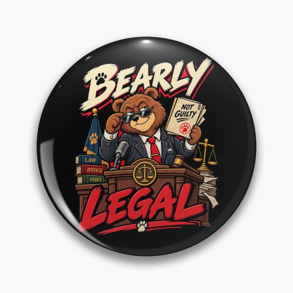 Item preview, Bearly Legal Courtroom Bear Lawyer Not Guilty Funny Attorney designed and sold by RatherCreative.