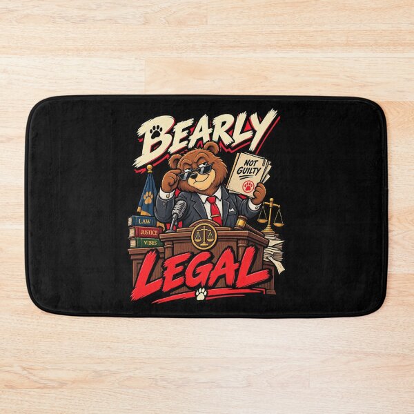 Item preview, Bearly Legal Courtroom Bear Lawyer Not Guilty Funny Attorney designed and sold by RatherCreative.