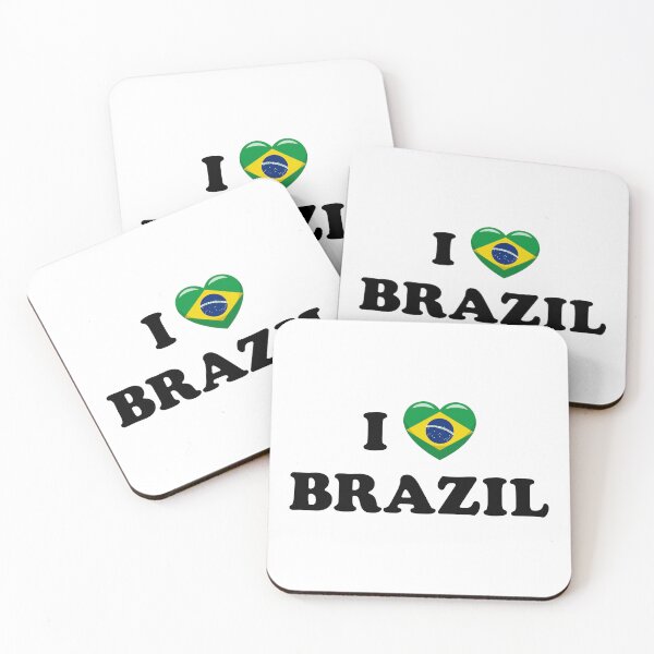 Item preview, I Love Brazil / I Heart Brazil (Black text with flag heart) designed and sold by STUDIO-72.