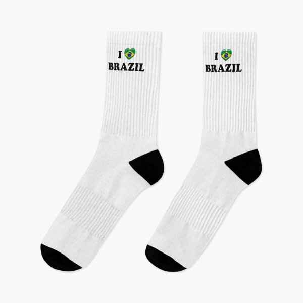 Item preview, I Love Brazil / I Heart Brazil (Black text with flag heart) designed and sold by STUDIO-72.