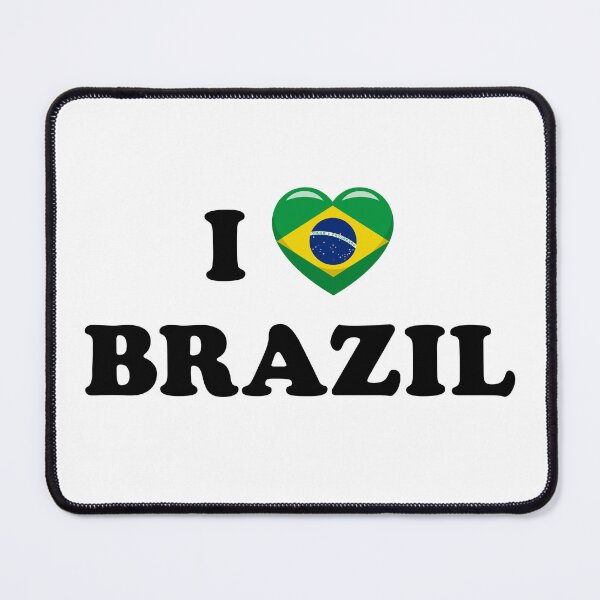 Item preview, I Love Brazil / I Heart Brazil (Black text with flag heart) designed and sold by STUDIO-72.